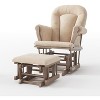 Child Craft Cozy Glider Rocker and Ottoman Set, Padded Cushion with Convenient Storage Pockets, Solid Wood Base & Frame - 3 of 4