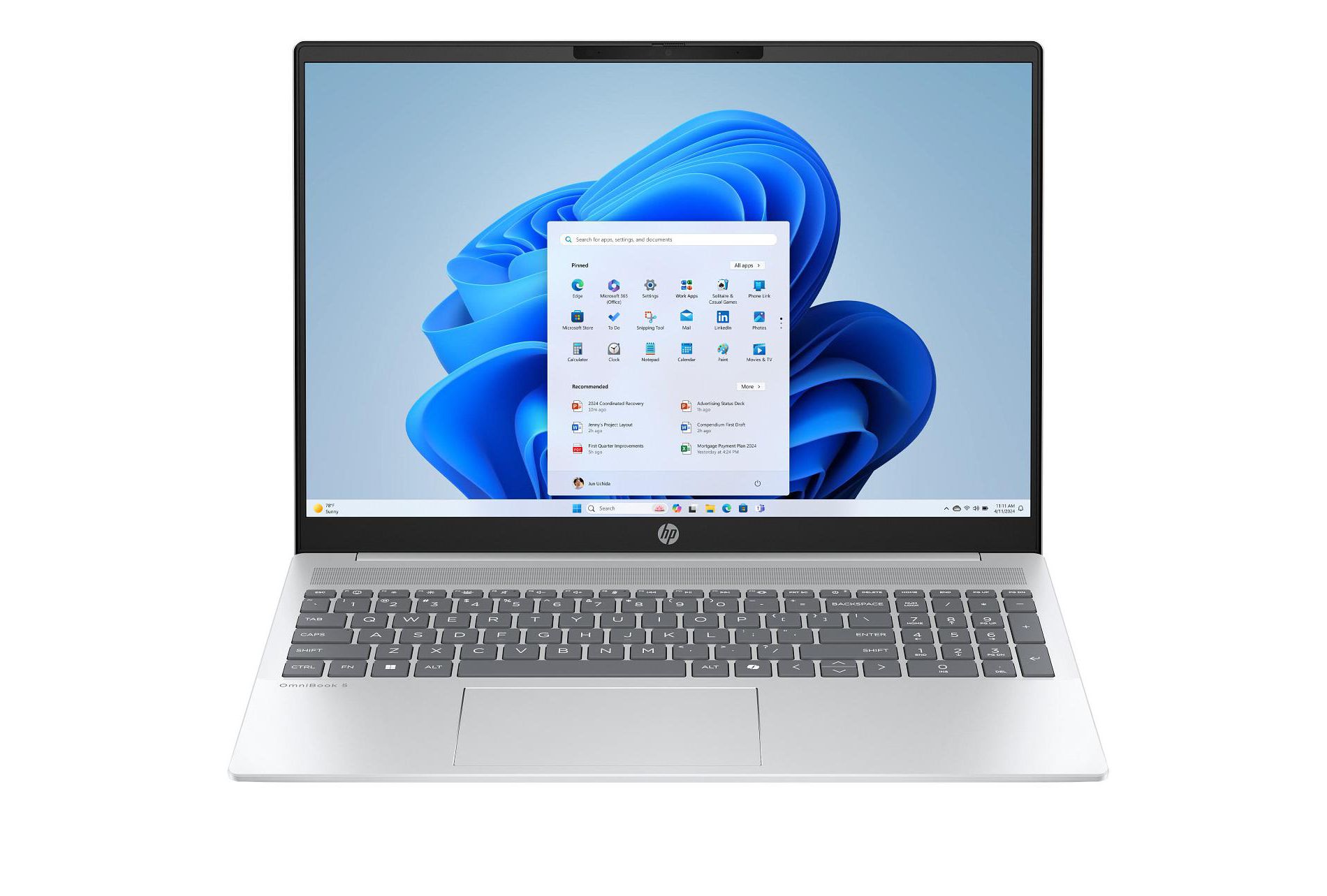 HP OmniBook 5 Laptop Computer 16" 2K Touch Screen Intel Core Ultra 7 16 GB