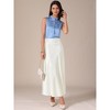 INSPIRE CHIC Women's Satin High Waisted Elastic Waistband Casual Flowy Elegant Maxi Skirt - 2 of 4