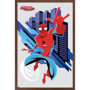 Trends International Marvel Spider-Man: Geometic Hero - Web-Slinger Framed Wall Poster Prints - 1 of 4