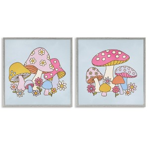Stupell Industries Groovy Floral Mushrooms, 12" x 12" - 1 of 4