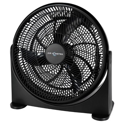 Air Monster 16 Inch 3 Speed Adjustable Tilt Floor Fan In Black : Target