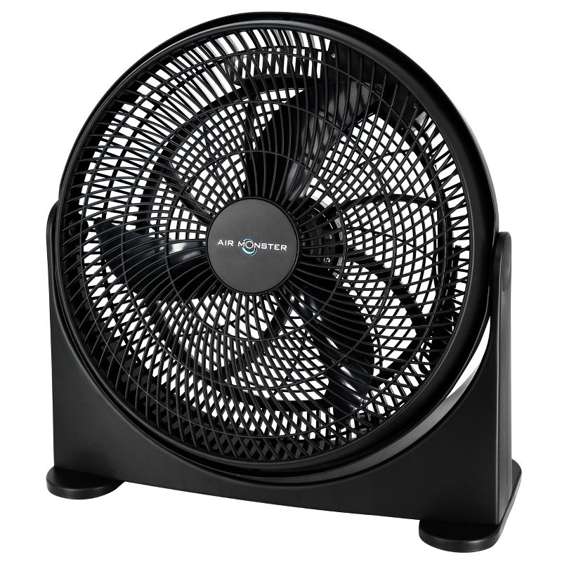 Air Monster 16 Inch 3 Speed Adjustable Tilt Floor Fan in Black, 1 of 7