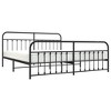 vidaXL Metal Bed Frame with Headboard and Footboard Black 76 in.x79.9 in. King - 3 of 4