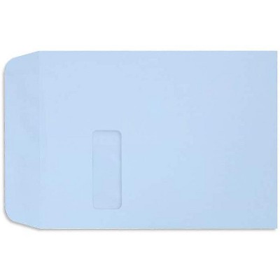 LUX 9" x 12" Open End Window Envelopes Baby Blue LUX-1590-13-50