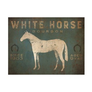 Trademark Fine Art -Ryan Fowler 'White Horse No Kentucky' Canvas Art - 1 of 4