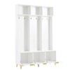 LOVMOR 49.6"Modern Large Storage Luxurious Coat Rack with Bench, Multi-functional Storage Bench,White+Gold - 4 of 4