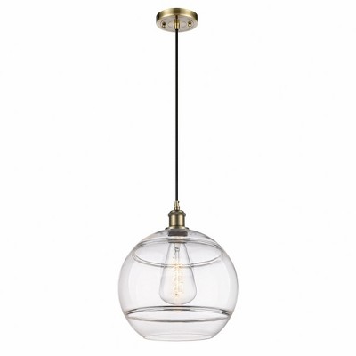 Rochester - 1 Light Cord Hung Mini Pendant In Industrial Style-13.38 Inches Tall and 12 Inches Wide