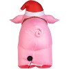 Gemmy Christmas Airblown Inflatable Pig, 2.5 ft Tall, Pink - 3 of 4
