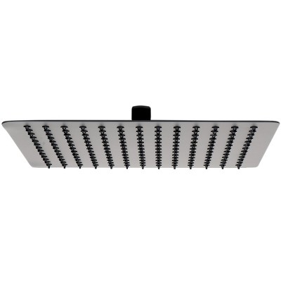 ALFI Matte Black Stainless Steel 12 Inches Square Ultra-Thin Rain Shower Head