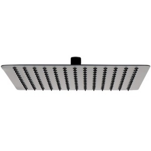 ALFI Matte Black Stainless Steel 12 Inches Square Ultra-Thin Rain Shower Head - 1 of 4