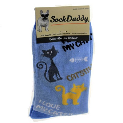 Novelty Socks 15.25" I Love My Cat Sock Daddy Socks Premium Quality E & S Pet  -  Socks