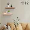 ChicFurnit Wall Shelf Set Floating Wood Shelves Invisible Brackets Hanging Shelf for Books Storage for Indoor Living Room, Maple, 17.91"*3.94"*1.57" - 2 of 4