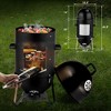 Karl Home 3 Layer Round Bbq Grill Smokey Mountain Cooker For Outdoor - 3 of 4