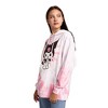 Kuromi Ice Cream Treats Women's Pink Tie-Dye Long Sleeve Fleece Hooded Sweatshirt - 4 of 4