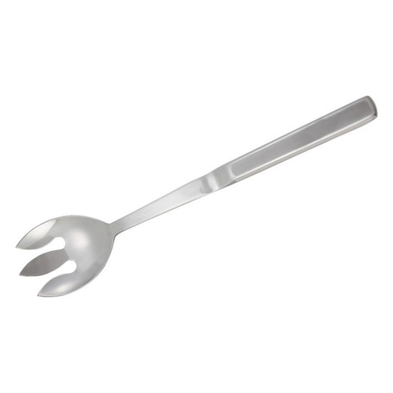 Winco Notched Spoon, Hollow Handle, Stainless Steel, 11-3/4", 1 of 2