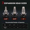 Yescom PEX Expansion Tool Kit 1/2" 3/4" 1" Tube Expander with Auto Rotation Heads - 4 of 4