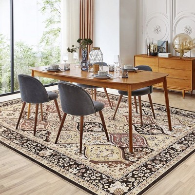Garvee Trellis Area Rug, Washable Ultra-thin Soft Rugs, Non-slip Non Shedding Carpet