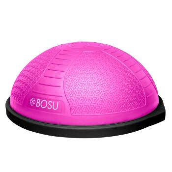 BOSU NexGen Home Fitness Exercise Gym Strength Flexibility Balance Ball Trainer with Rubberized Non Skid Surface and Hand Air Pump, Pink
