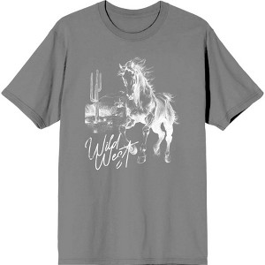 Wild West Adventure Adult Crew Neck Short Sleeve Tee - 1 of 2
