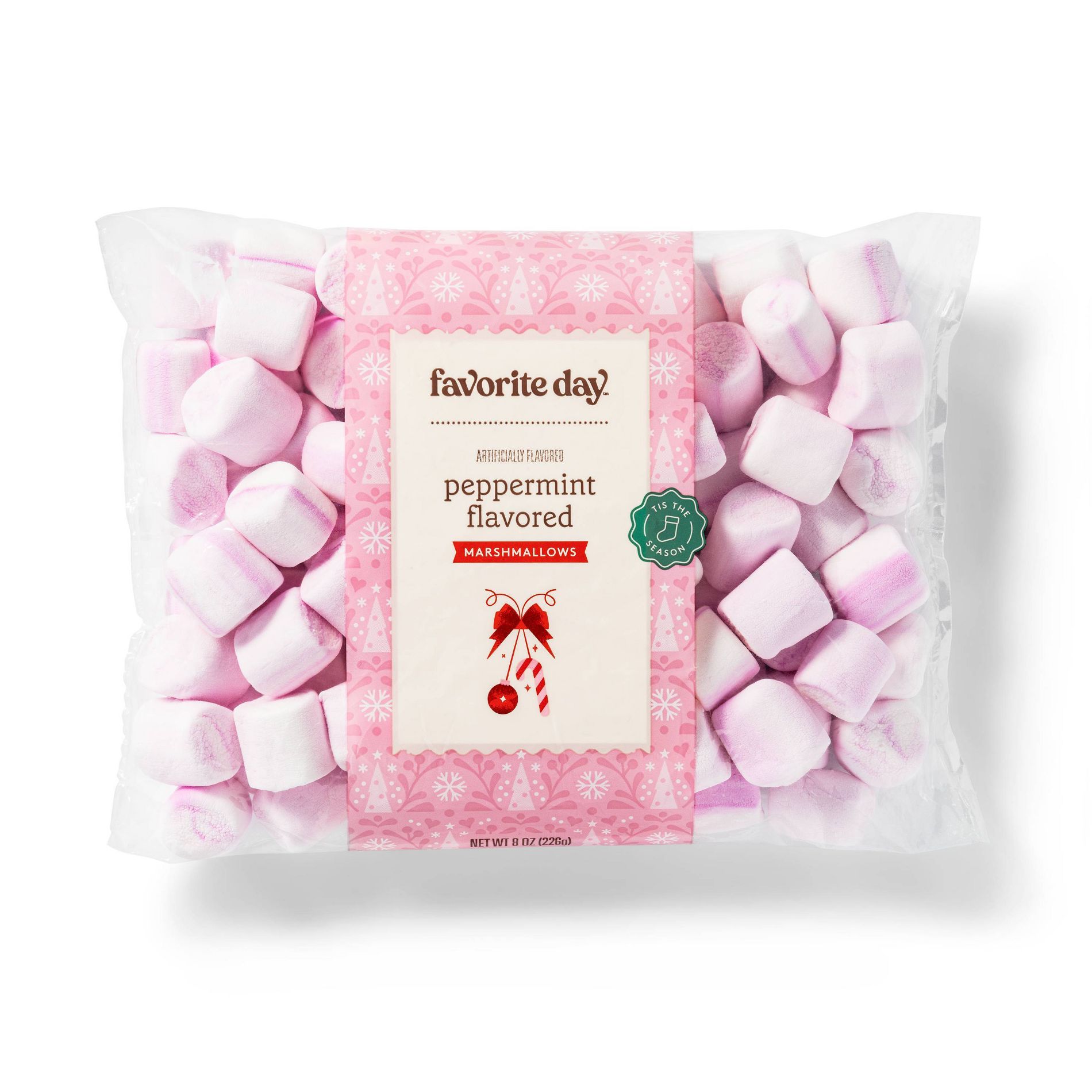 Holiday Peppermint Flavored Marshmallows - 8oz - Favorite Day™