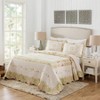 Standard Prairie Bloom Sham Yellow - Mary Jane's Home: Embroidered Cotton Botanical Design, Machine Washable, 140 Thread Count - 4 of 4