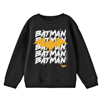 Batman The Dark Knight Comic Book Character And Logo Youth Black Crew Neck  Sweatshirt : Target