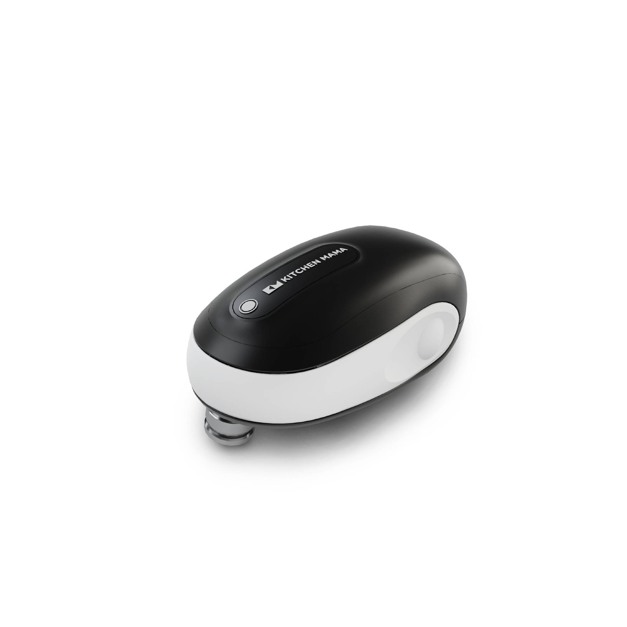 Kitchen Mama One-To-Go Electric Can Opener White: Automatic Shut-Off, Battery Operated, Stainless Steel Blade