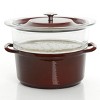 Kenmore Elite Oak Park 5 Quart Enameled Cast Iron Casserole with Lid and Glass Steamer - 3 of 4