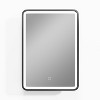 LED Iron Art Rounded Corner Rectangular Black Mirror Cabinet - 2 of 4