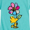 Girls' - Peanuts - Woodstock With Flower And Pattern Fitted Short Sleeve Graphic T-Shirt - 2 of 4
