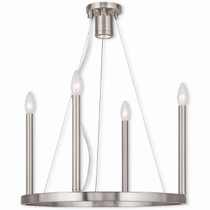 Livex Lighting Alpine 4 - Light Chandelier in  Brushed Nickel - 1 of 2
