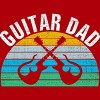 Junior's Design By Humans Retro Dueling Electric Guitar Dad By DragonTee T-Shirt - 2 of 2