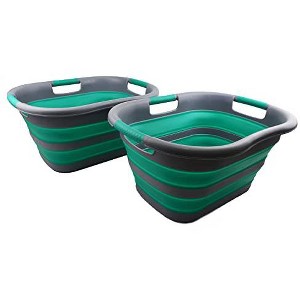 SAMMART 30L (7.9 gallon) Collapsible Plastic Laundry Basket - 1 of 4