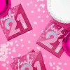 Creative Converting Hot Pink Foil 21st Birthday Tableware Set 48ct - 3 of 4
