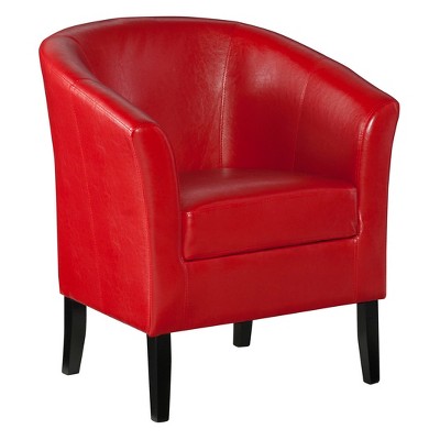 Simon Upholstered Club Chair - Red 