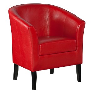 Simon Upholstered Club Chair - Red - Linon