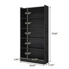 Kumasinova 6/7-Tier Wood Bookshelf with Storage,Display Shelves Bookcases,Tall  Bookshelf for Living Room,Bedroom,Office,Kitchen - 3 of 4
