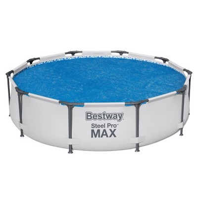 Bestway Round Solar Pool Cover for 10’ Round Above Ground Swimming Pools - Heat Retention & Protection from Debris for Outdoor Pools
