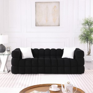 NicBex Couch for Living Room 62.2" Tufted Cloud Couch Sofa Boucle Sofa Couch 2 Seater Comfy Couch Modern Upholstered with 2 Pillows - 1 of 4