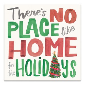 Creative Products There's No Place like Home for the Holidays Typography 16 x 16 Canvas Wall Art - 1 of 4