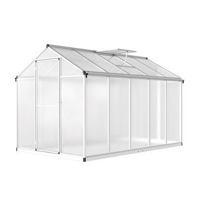 6x10 FT Greenhouse for Outdoors, Polycarbonate Greenhouse with Quick Setup Structure and Roof Vent