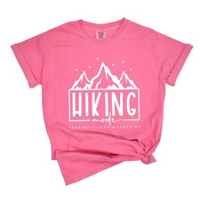Simply Sage Market Women's Hiking Mode Take Me To The Mountains Short Sleeve Garment Dyed Tee - 1 of 4
