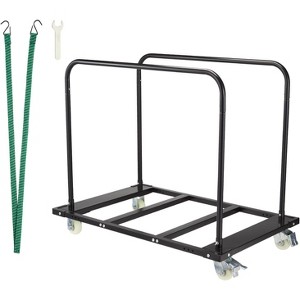 Steel Panel Truck, 1500 Lbs Panel Dolly Cart with 4 Inch Swivel Casters, Heavy Duty Drywall Sheet Cart for Warehouse, Black - 1 of 4