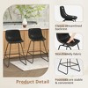 Arceso Swivel Bar stools Set, 25in Faux Leather Counter Height Bar stools, Mid Century Modern Bar Stools with Metal Legs & Footrest, for Kitchen - 3 of 4