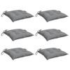 vidaXL Chair Cushions 6 pcs Gray 15.7"x15.7"x2.8" Oxford Fabric - 3 of 4