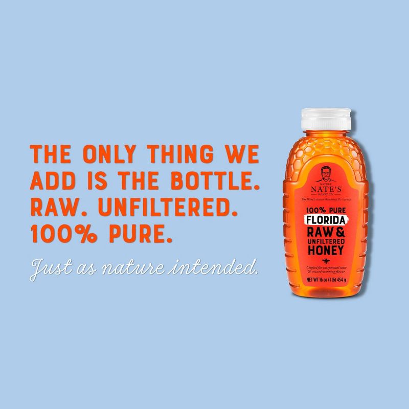 Nature Nate&#39;s 100% Pure Raw and Unfiltered Florida Honey - 32oz, 4 of 9