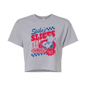 Women's - Peanuts - Spikes Slices Cropped Graphic T-Shirt - 1 of 4