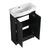 Kumasinova Freestanding Bathroom Vanity,Cabinet with Ceramic Sink,45°Beveled Edges,Adjustable Shelf,Soft Close Door,Vanity for Samlle Bathroom - 2 of 4