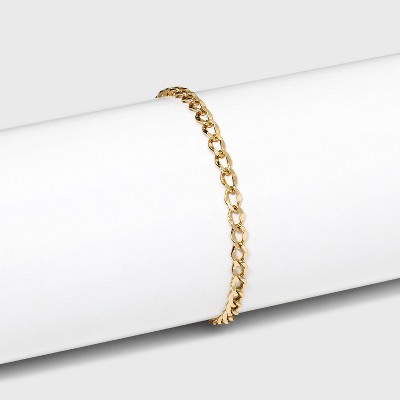 Dainty Gold Bracelet for Women 14K Gold Plated Lightweight Chain